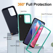 For Motorola Moto G Play 5G 2024 Life Water-resistant Rugged PC + Silicone Phone Case(Dark Blue + Light Blue)