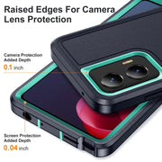 For Motorola Moto G Play 5G 2024 Life Water-resistant Rugged PC + Silicone Phone Case(Dark Blue + Light Blue)