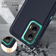 For Motorola Moto G Play 5G 2024 Life Water-resistant Rugged PC + Silicone Phone Case(Dark Blue + Light Blue)