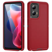 For Motorola Moto G Stylus 5G 2024 Life Water-resistant Rugged PC + Silicone Phone Case(Red + Black)