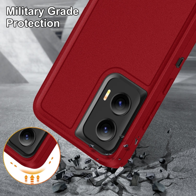 For Motorola Moto G Stylus 5G 2024 Life Water-resistant Rugged PC + Silicone Phone Case(Red + Black)