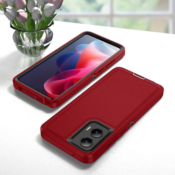 For Motorola Moto G Stylus 5G 2024 Life Water-resistant Rugged PC + Silicone Phone Case(Red + Black)