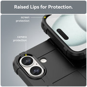 For iPhone 16 Pro Max Full Coverage Shockproof TPU Phone Case(Black)