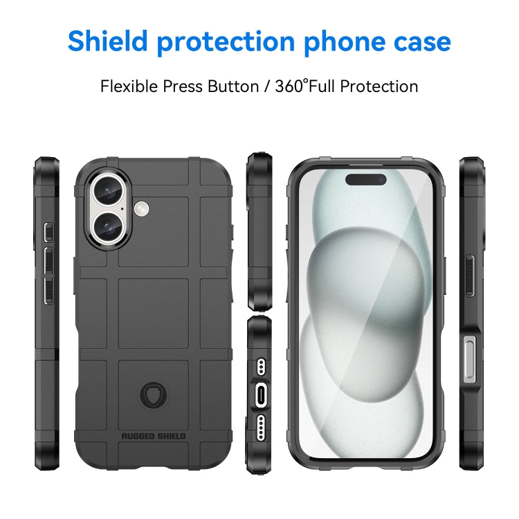 For iPhone 16 Pro Max Full Coverage Shockproof TPU Phone Case(Black)
