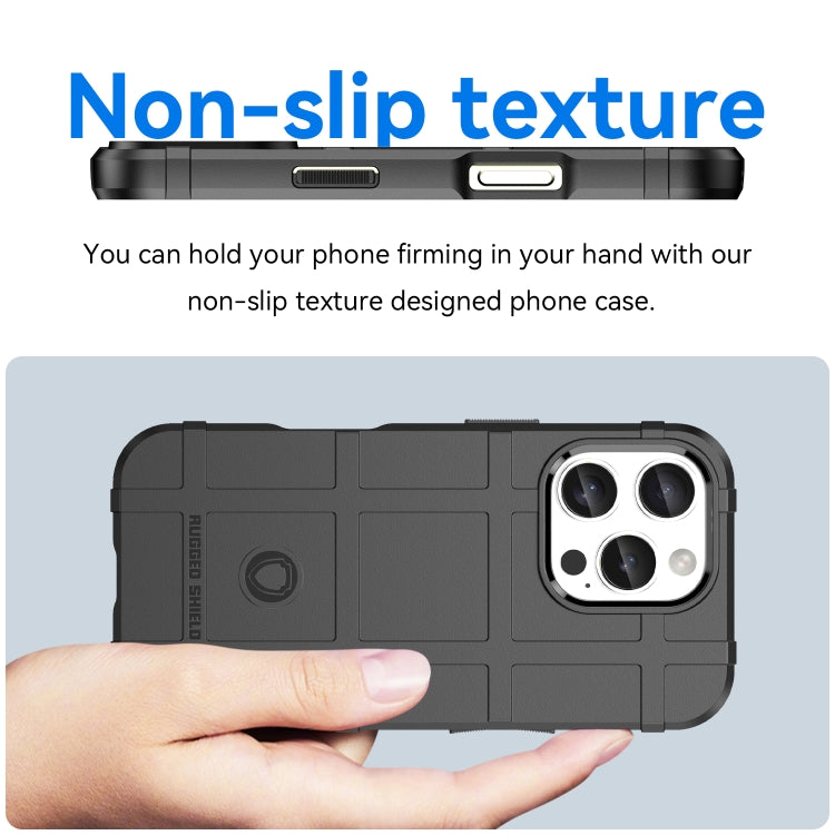 For iPhone 16 Pro Full Coverage Shockproof TPU Phone Case(Black)