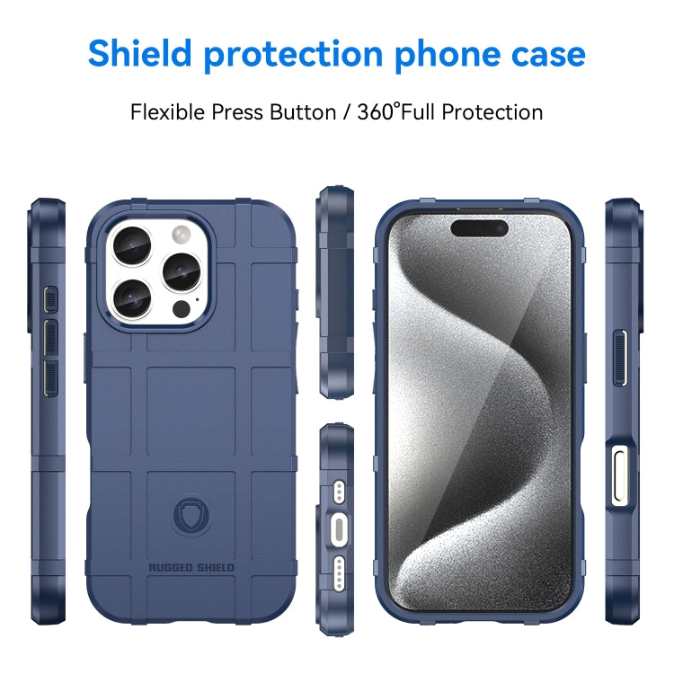 For iPhone 16 Pro Full Coverage Shockproof TPU Phone Case(Blue)