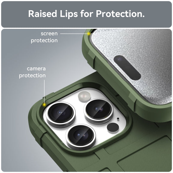For iPhone 16 Pro Full Coverage Shockproof TPU Phone Case(Green)