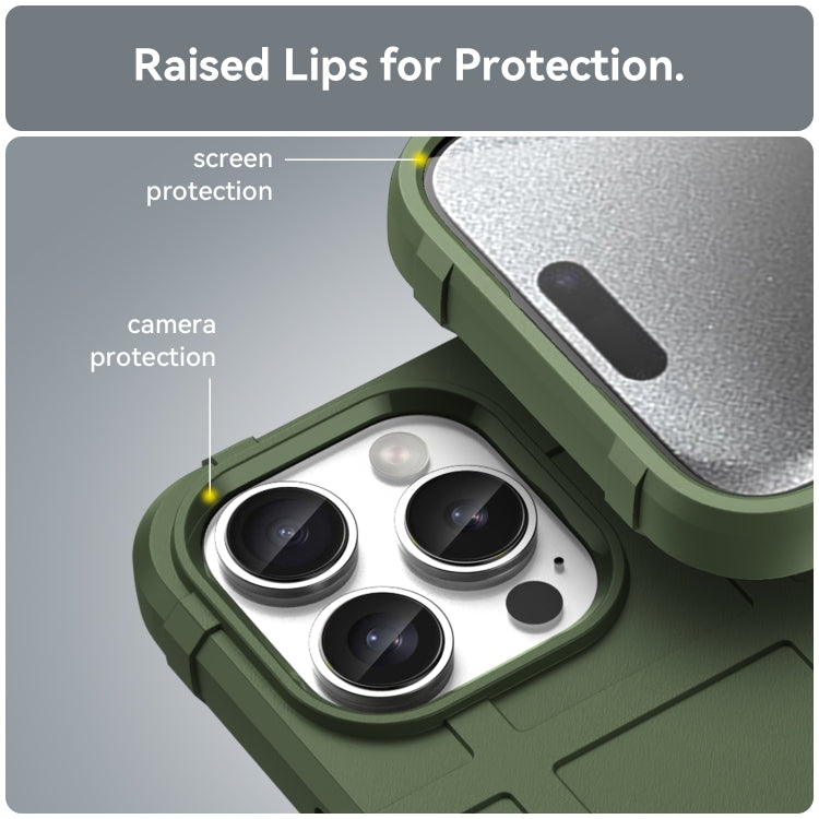 For iPhone 16 Pro Full Coverage Shockproof TPU Phone Case(Green)
