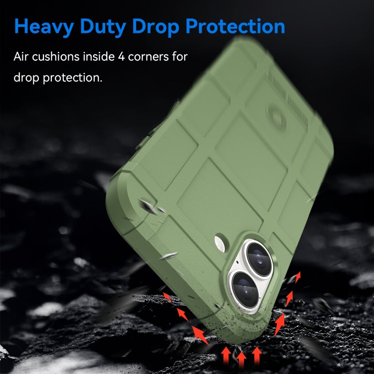 For iPhone 16 Plus Full Coverage Shockproof TPU Phone Case(Green)