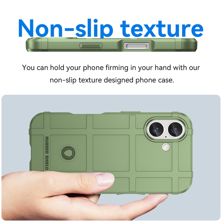 For iPhone 16 Plus Full Coverage Shockproof TPU Phone Case(Green)