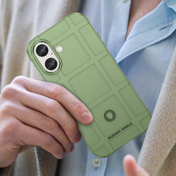 For iPhone 16 Plus Full Coverage Shockproof TPU Phone Case(Green)