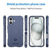 For iPhone 16 Full Coverage Shockproof TPU Phone Case(Blue)