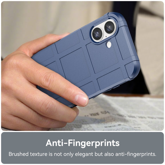 For iPhone 16 Full Coverage Shockproof TPU Phone Case(Blue)