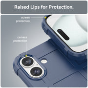 For iPhone 16 Full Coverage Shockproof TPU Phone Case(Blue)
