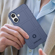 For iPhone 16 Full Coverage Shockproof TPU Phone Case(Blue)