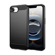 For iPhone SE 2024 Brushed Texture Carbon Fiber TPU Phone Case(Black) - More iPhone Cases by PMC TechLife | Online Shopping South Africa | PMC TechLife | Buy Now Pay Later Mobicred