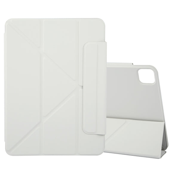 For iPad Pro 13 2024 Y-Shape Double-sided Clip Magnetic Smart Tablet Case(Light Grey)
