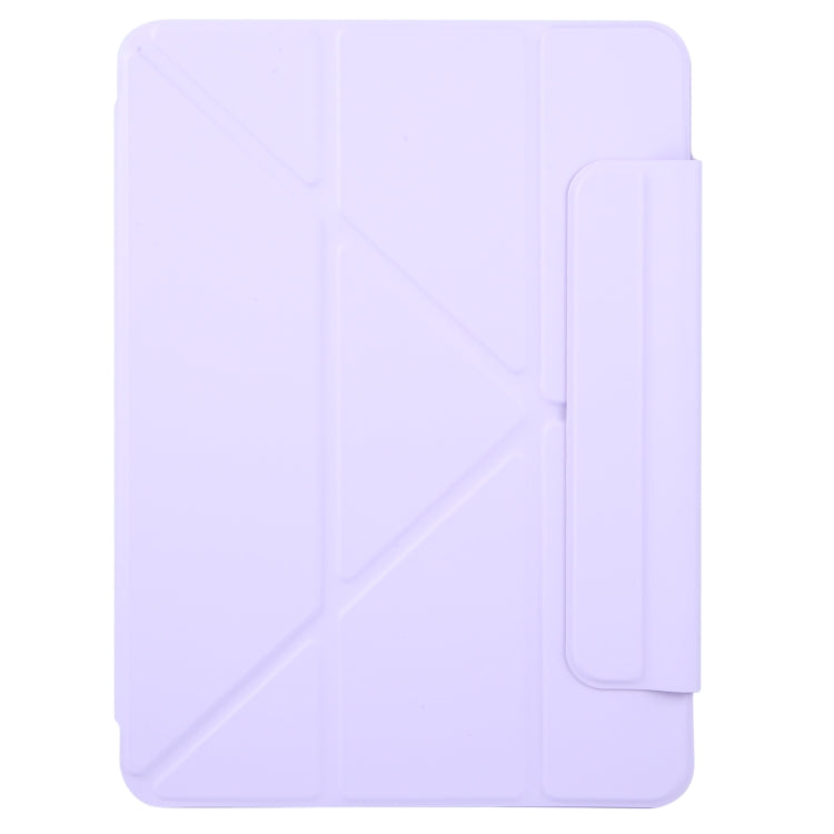 For iPad Pro 13 2024 Y-Shape Double-sided Clip Magnetic Smart Tablet Case(Purple)