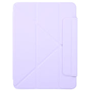 For iPad Pro 13 2024 Y-Shape Double-sided Clip Magnetic Smart Tablet Case(Purple)