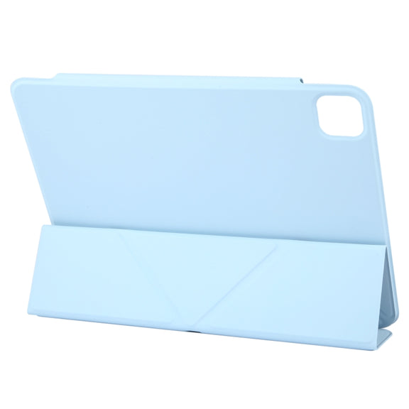 For iPad Pro 13 2024 Y-Shape Double-sided Clip Magnetic Smart Tablet Case(Blue)