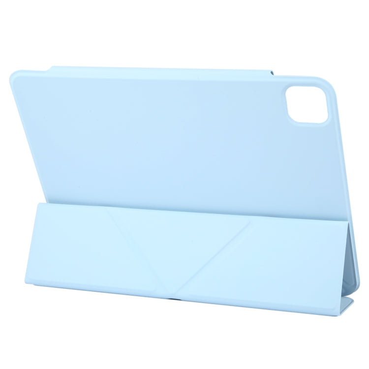 For iPad Pro 13 2024 Y-Shape Double-sided Clip Magnetic Smart Tablet Case(Blue)