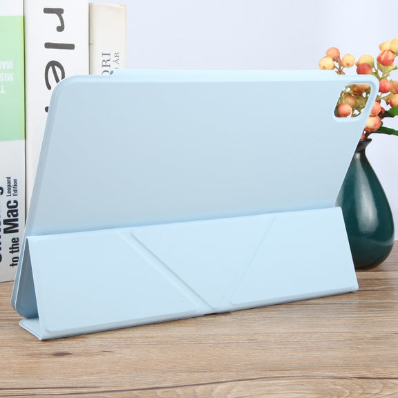 For iPad Pro 13 2024 Y-Shape Double-sided Clip Magnetic Smart Tablet Case(Blue)