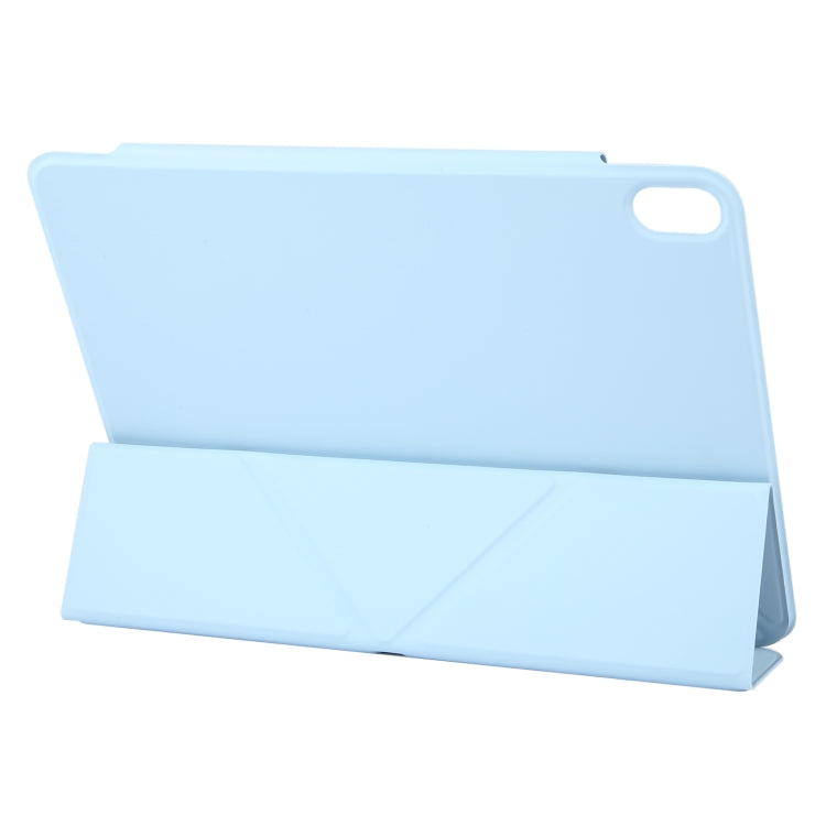 For iPad Air 13 2024 Y-Shape Double-sided Clip Magnetic Smart Tablet Case(Blue)