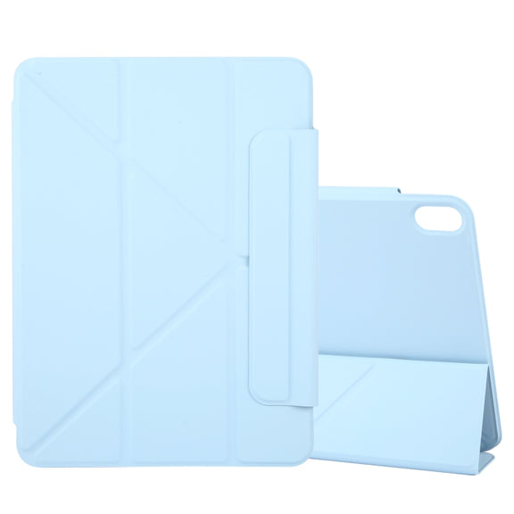 For iPad Air 13 2024 Y-Shape Double-sided Clip Magnetic Smart Tablet Case(Blue)