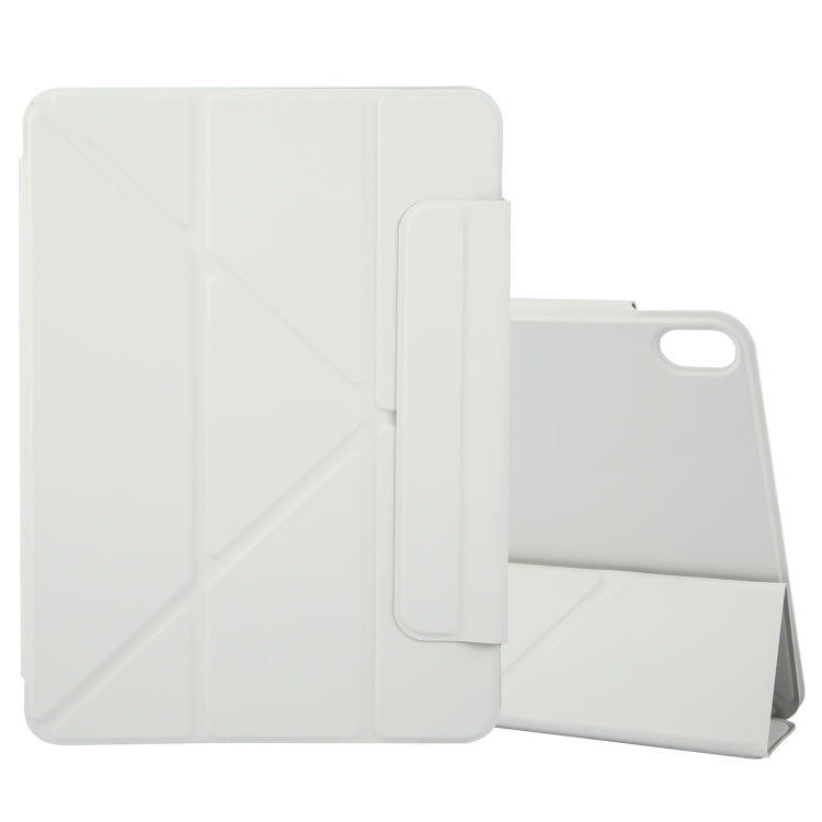 For iPad Air 11 2024 Y-Shape Double-sided Clip Magnetic Smart Tablet Case(Light Grey)