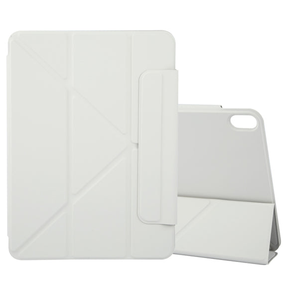 For iPad Air 11 2024 Y-Shape Double-sided Clip Magnetic Smart Tablet Case(Light Grey)
