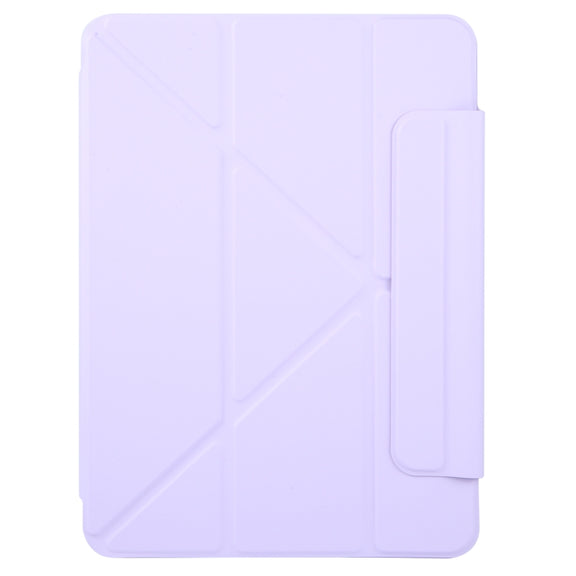 For iPad Air 11 2024 Y-Shape Double-sided Clip Magnetic Smart Tablet Case(Purple)