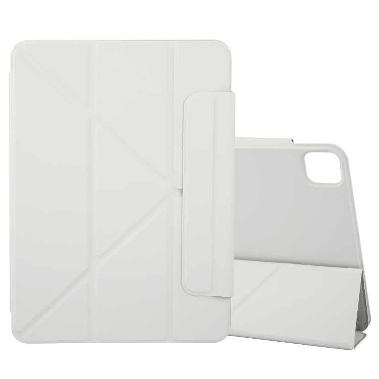 For iPad Pro 11 2024 Y-Shape Double-sided Clip Magnetic Smart Tablet Case(Light Grey)