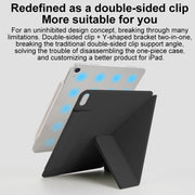 For iPad Pro 11 2024 Y-Shape Double-sided Clip Magnetic Smart Tablet Case(Black)