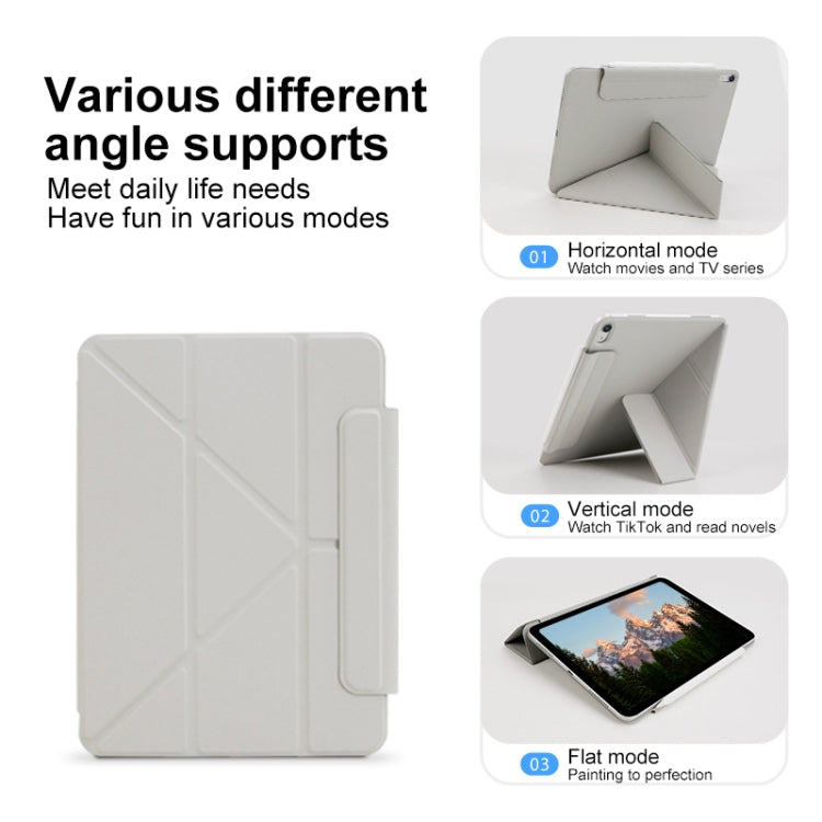 For iPad Air 13 2024 Y-Shape Double-sided Clip Magnetic Smart Tablet Case(Blue)