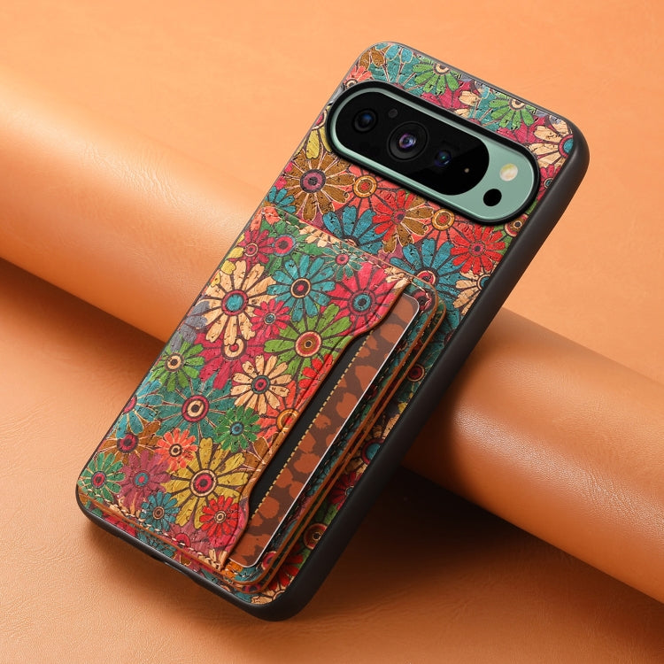 For Google Pixel 9 Card Slot Holder Phone Case(Spring Green)