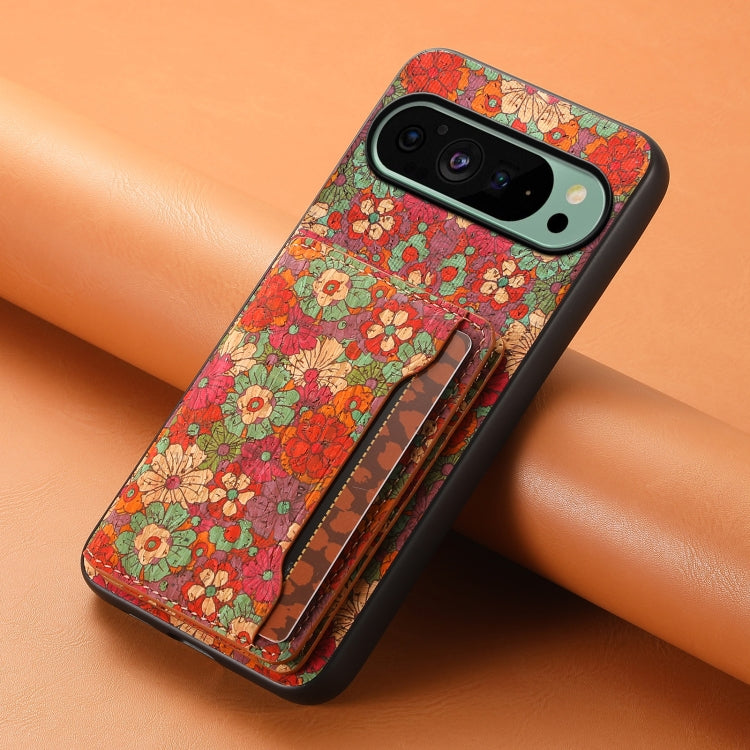 For Google Pixel 9 Card Slot Holder Phone Case(Summer Red)