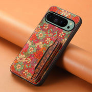 For Google Pixel 9 Card Slot Holder Phone Case(Summer Red)