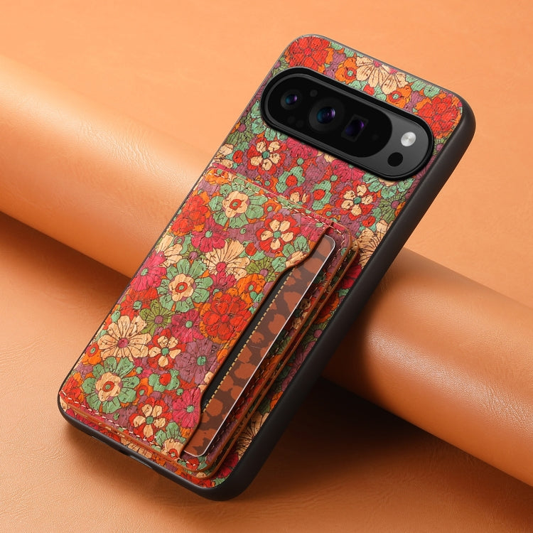 For Google Pixel 9 Pro Card Slot Holder Phone Case(Summer Red)