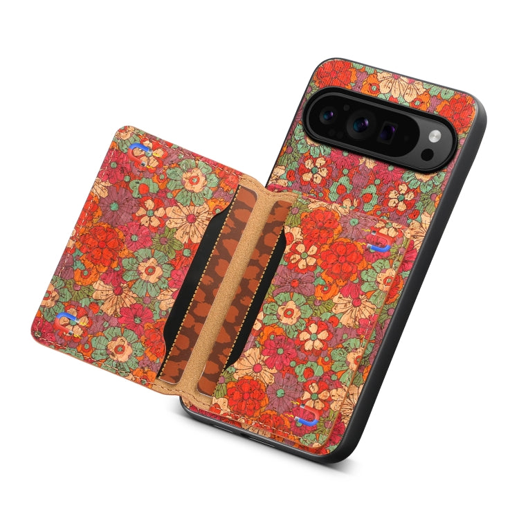 For Google Pixel 9 Pro Card Slot Holder Phone Case(Summer Red)