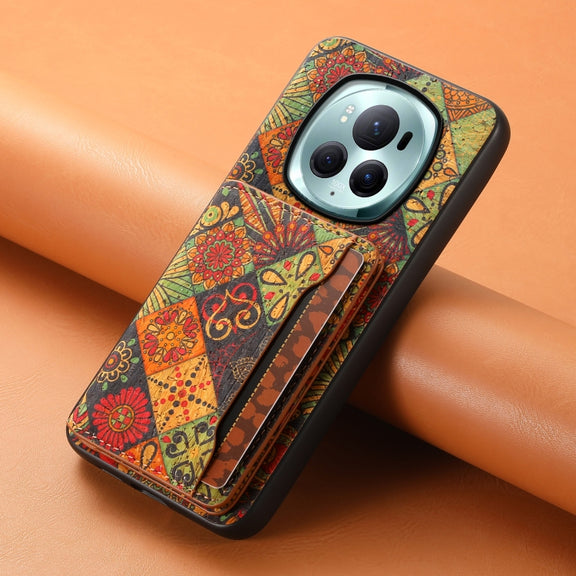 For Honor Magic6 Pro Card Slot Holder Phone Case(Autumn Yellow)