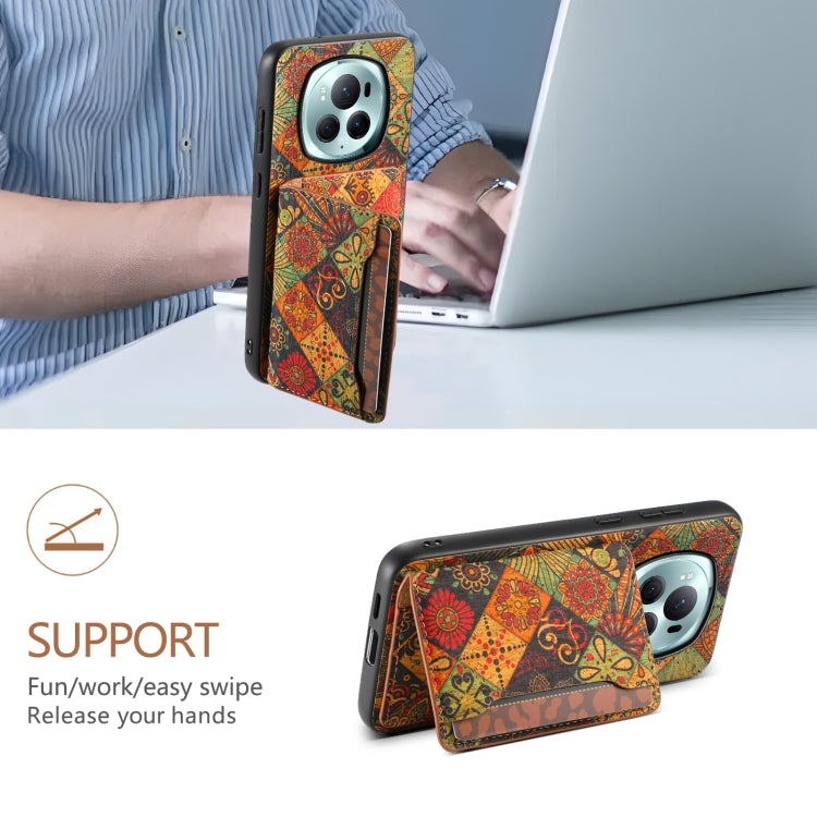 For Honor Magic6 Pro Card Slot Holder Phone Case(Autumn Yellow)