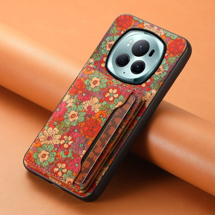 For Honor Magic6 Pro Card Slot Holder Phone Case(Summer Red)