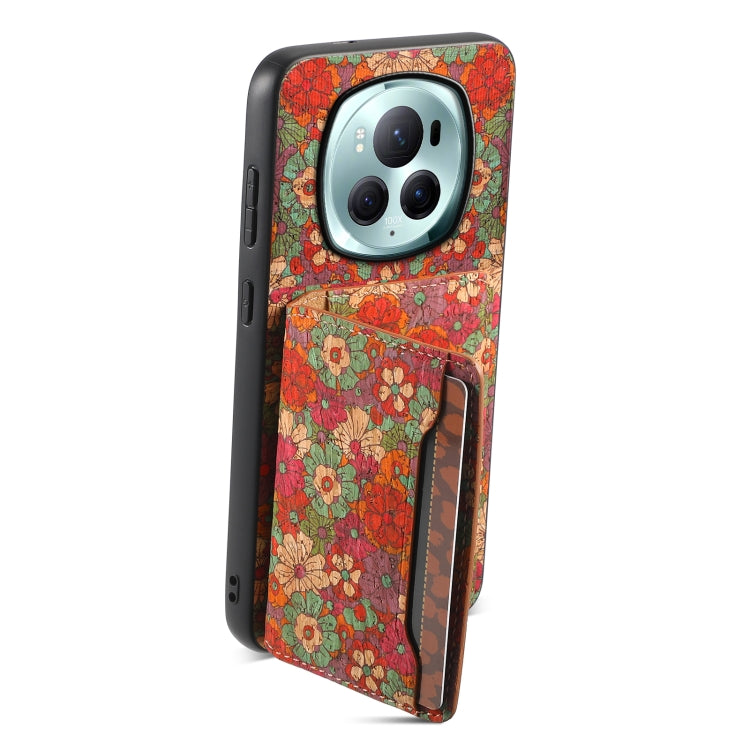 For Honor Magic6 Pro Card Slot Holder Phone Case(Summer Red)