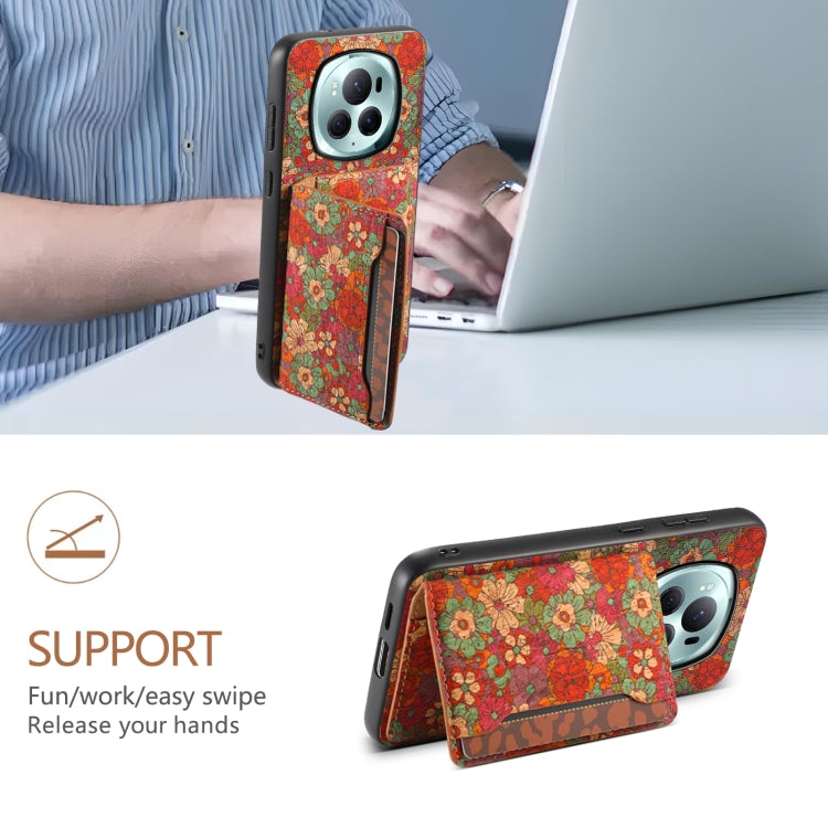 For Honor Magic6 Pro Card Slot Holder Phone Case(Summer Red)