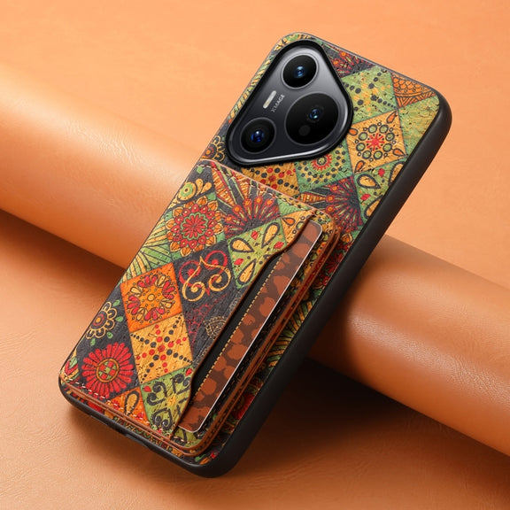 For Huawei Pura 70 Card Slot Holder Phone Case(Autumn Yellow)