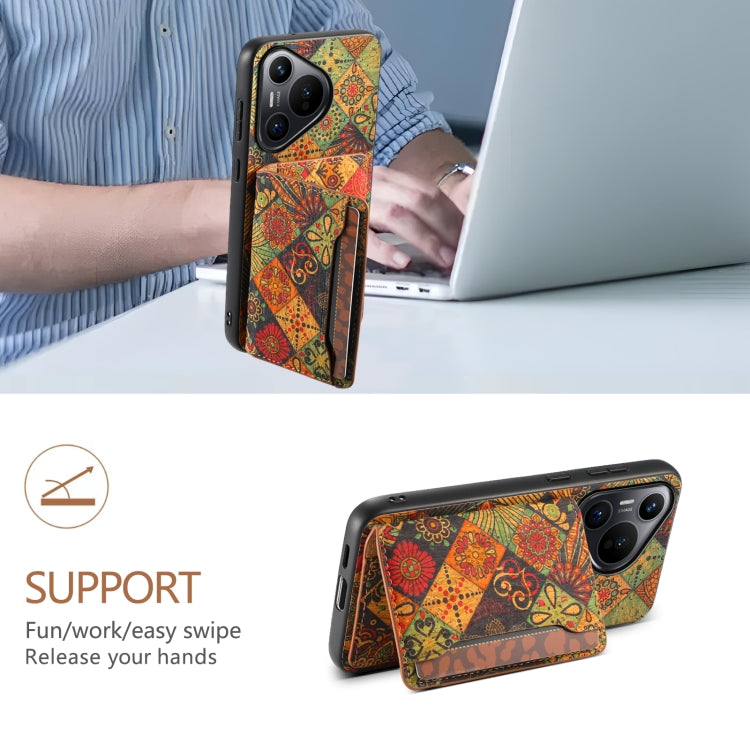 For Huawei Pura 70 Card Slot Holder Phone Case(Autumn Yellow)