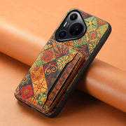 For Huawei Pura 70 Pro Card Slot Holder Phone Case(Autumn Yellow)