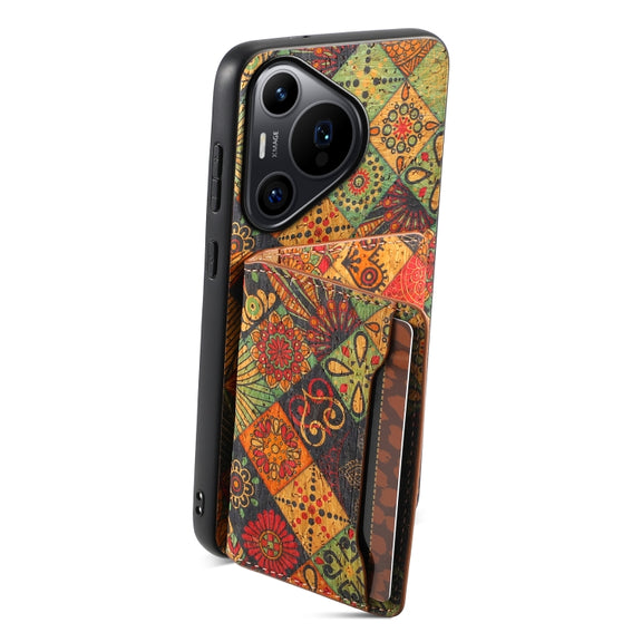 For Huawei Pura 70 Pro Card Slot Holder Phone Case(Autumn Yellow)