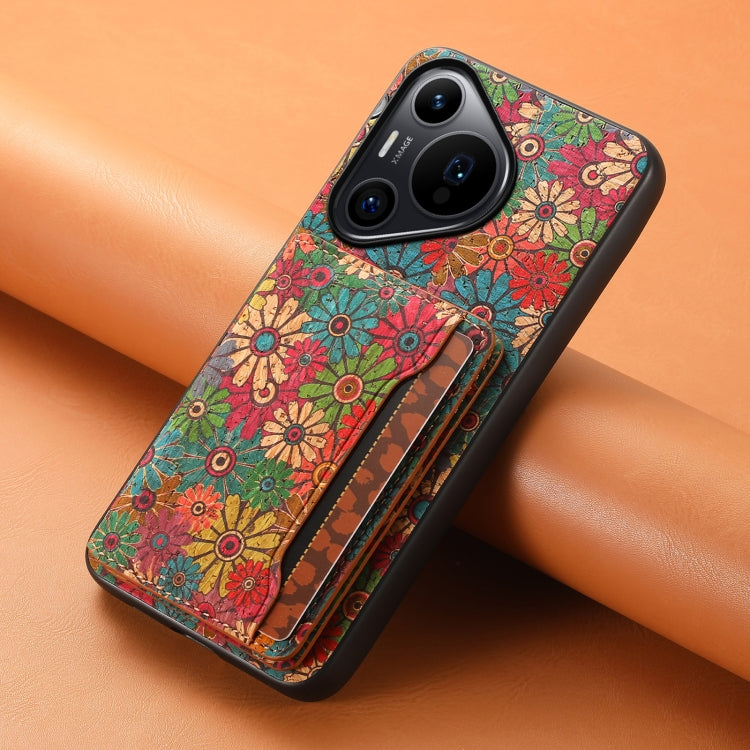 For Huawei Pura 70 Pro Card Slot Holder Phone Case(Spring Green)