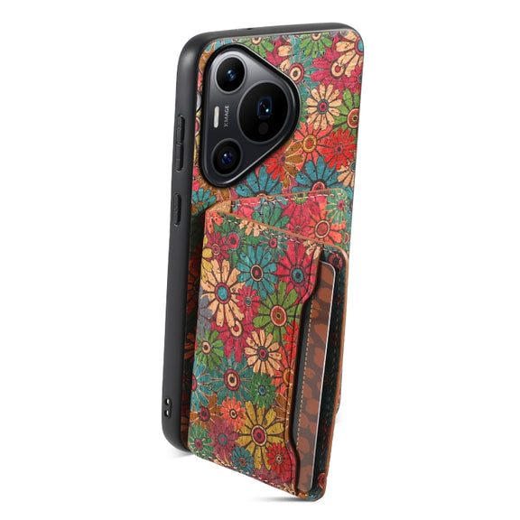 For Huawei Pura 70 Pro Card Slot Holder Phone Case(Spring Green)